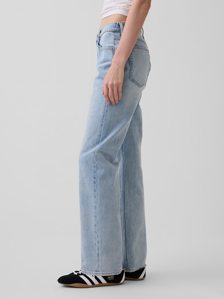 Image number 3 showing, Mid Rise Seamed Relaxed Straight Jeans