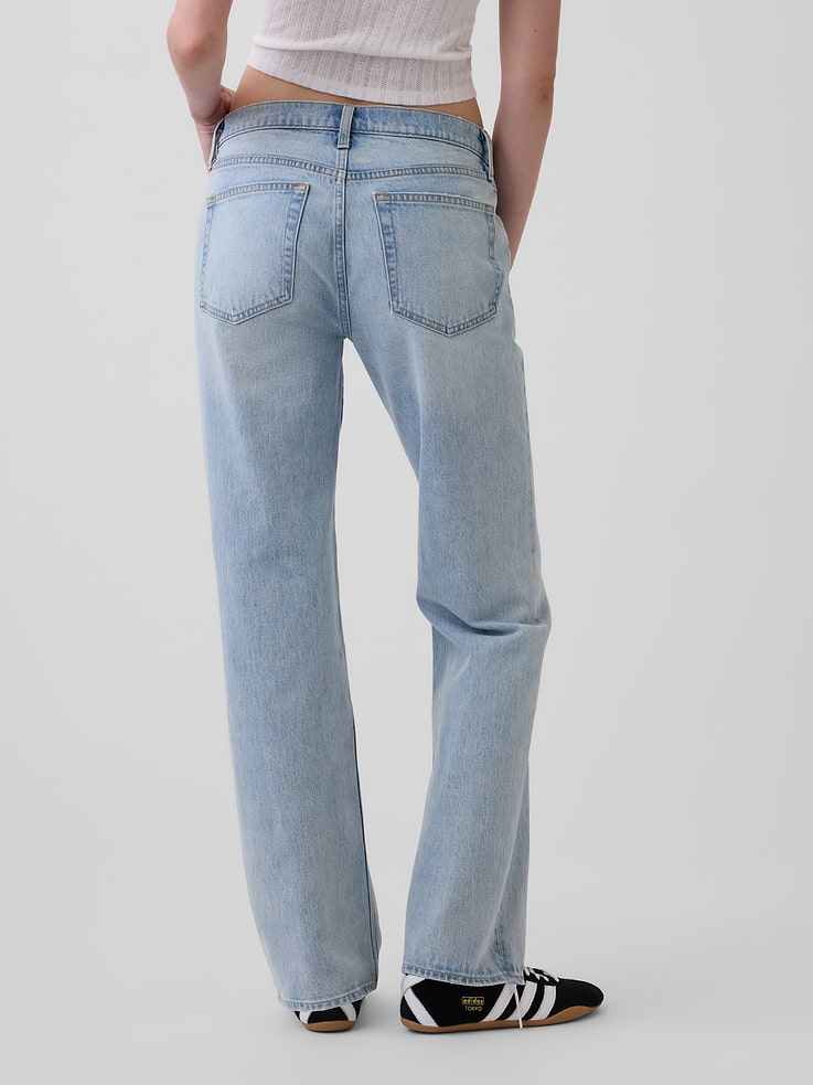 Image number 4 showing, Mid Rise Seamed Relaxed Straight Jeans