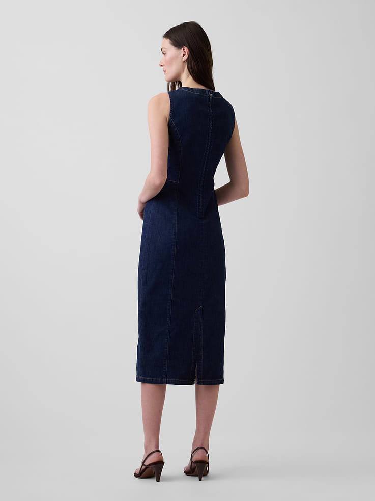 Image number 2 showing, Denim Bodycon Midi Dress