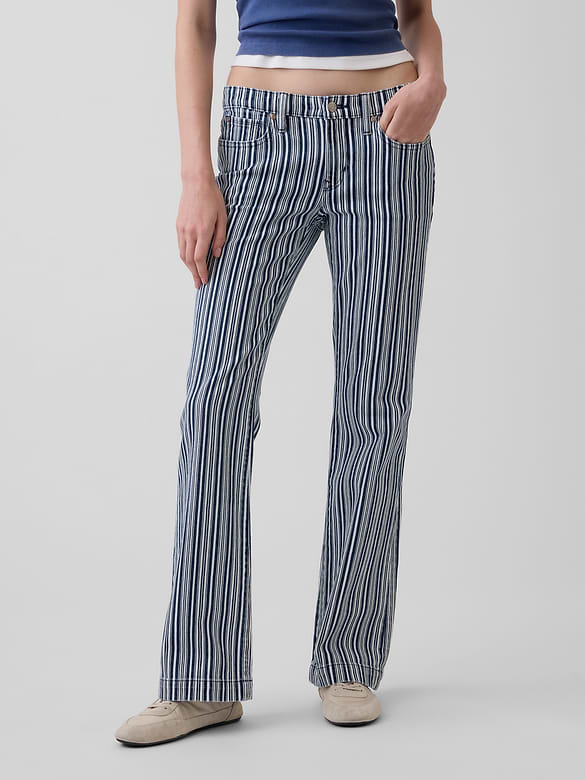 Low Rise Long & Lean Stripe Jeans