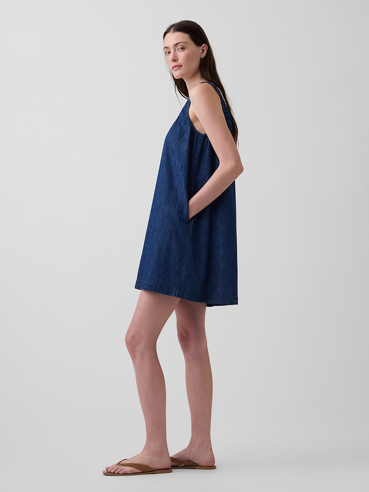 Image number 3 showing, Button-Front Mini Dress