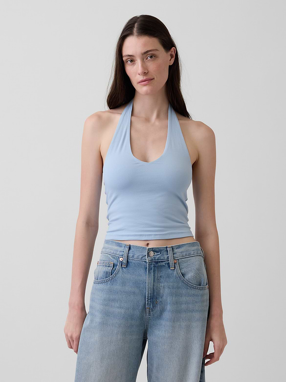 CloseKnit Halter Crop Top