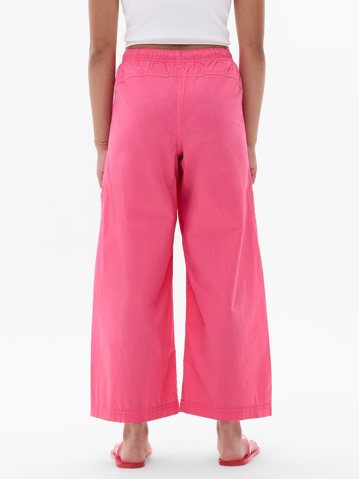 Image number 3 showing, Athleta Girl Woven Wide Leg Crop Pant