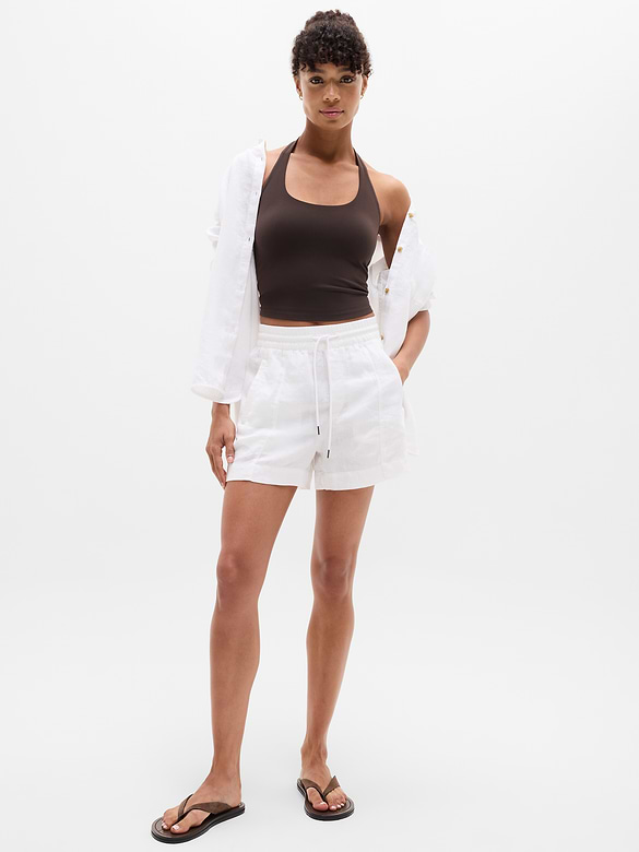 Retreat Linen Mid Rise 4" Short