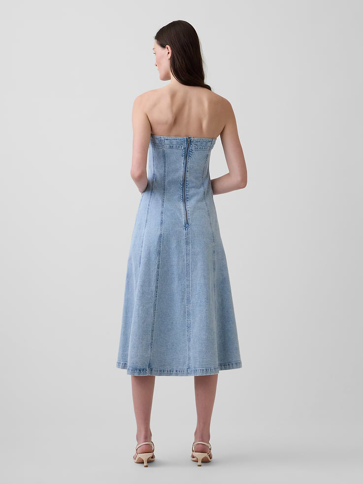 Image number 2 showing, Denim Midi Dress