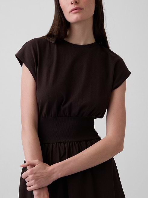 black cut out long dress Acapulco Sleeve Cut-Out Waist Side Split Midi polyamide Lulus Always The Favorite Size:6'6