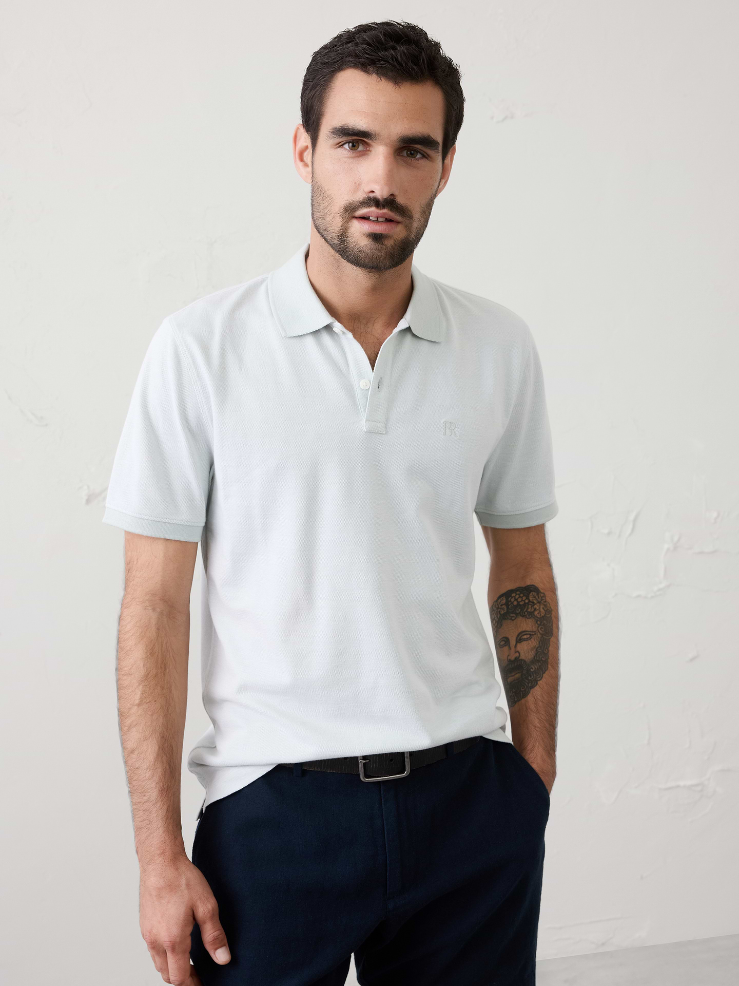 Image number 1 showing, Standard-Fit Pique Polo