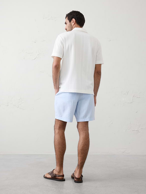 Standard-Fit 7" Linen-Blend Short