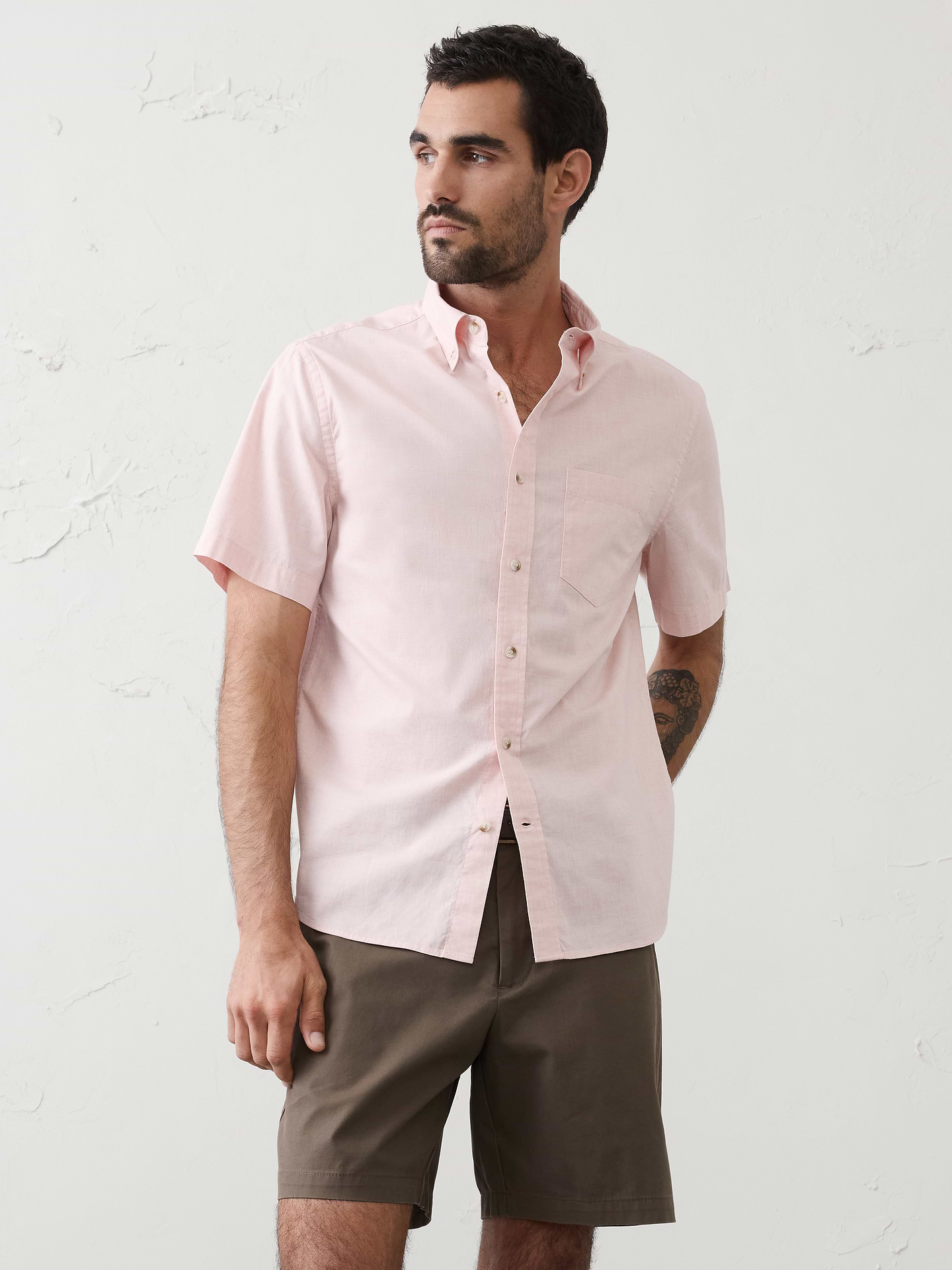 Image number 1 showing, Slim-Fit Softwash Cotton Shirt