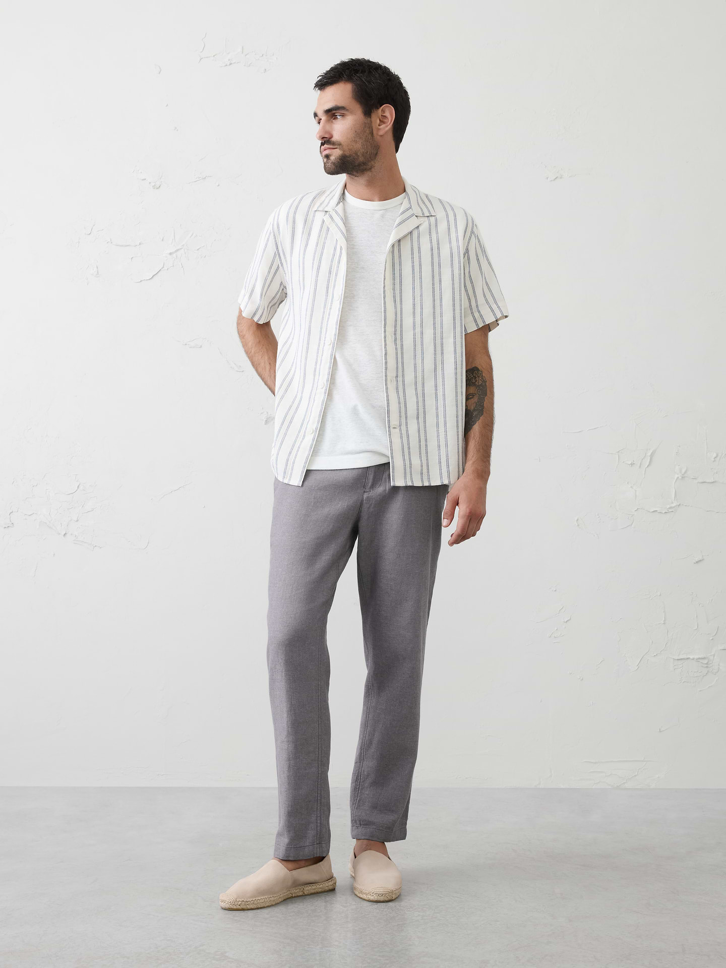 Image number 1 showing, Slim-Straight Linen-Blend Trouser