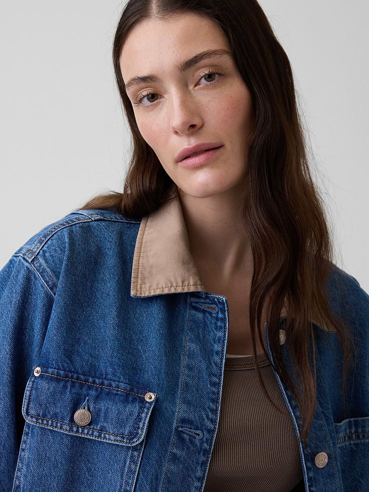 L'image numéro 4 présente Veste campagnarde en denim