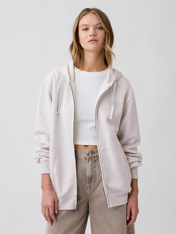 Adult Relaxed Gap Logo Zip Hoodie