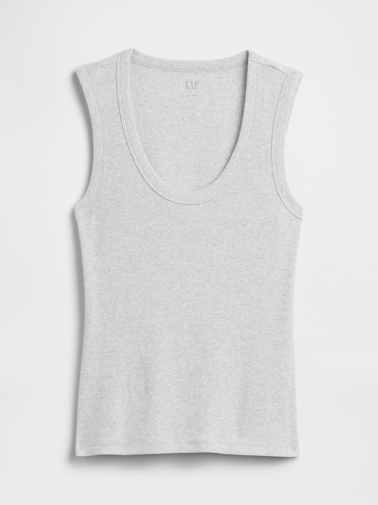 Image number 5 showing, Ribbed Scoopneck Tank Top