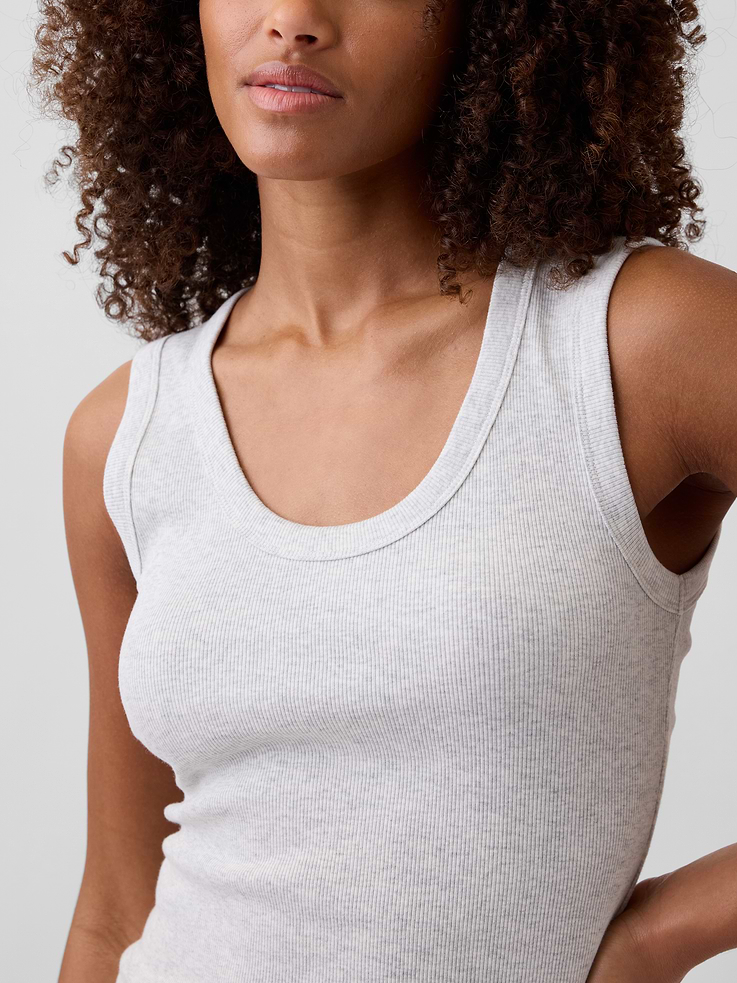 Image number 4 showing, Ribbed Scoopneck Tank Top