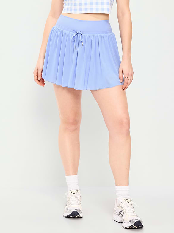 Jupe-short à taille haute en maille