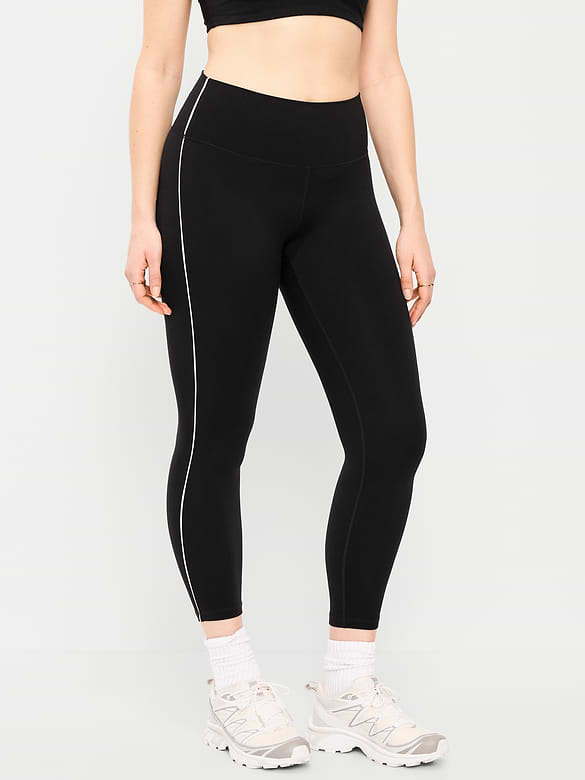 High-Waisted StudioSmooth 7/8 Side-Striped Leggings