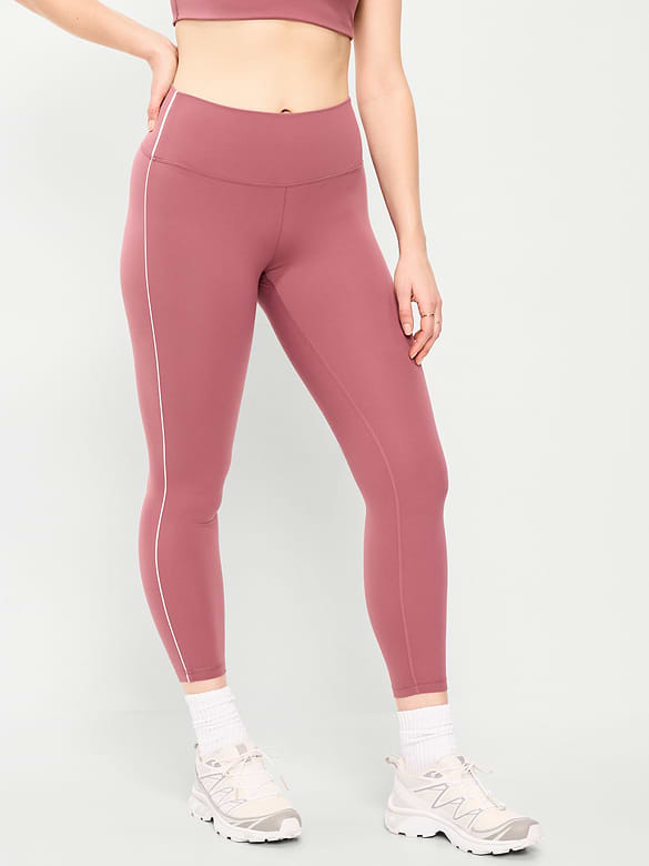 High-Waisted StudioSmooth 7/8 Side-Striped Leggings