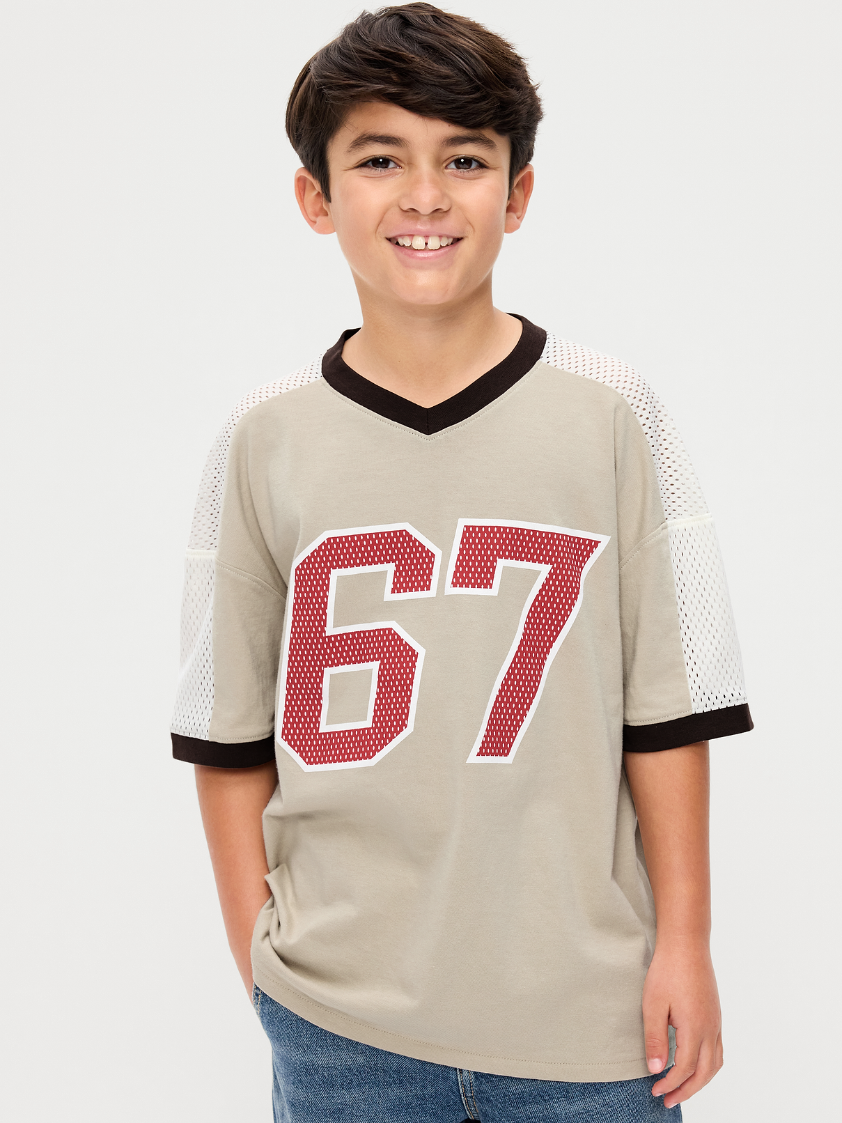 Image number 1 showing, Oversized Short-Sleeve Graphic T-Shirt for Boys