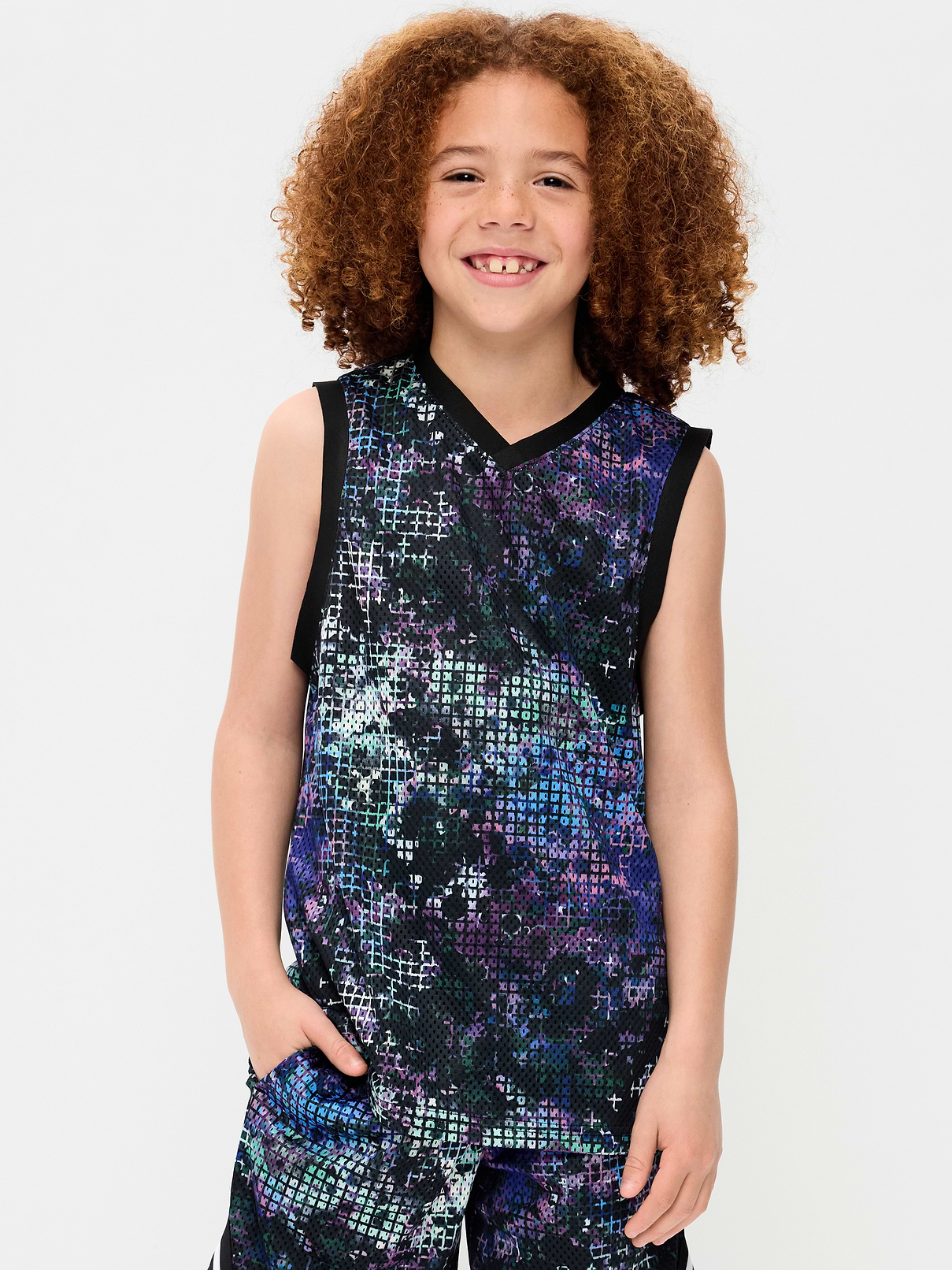 Image number 1 showing, Mesh Basketball Tank Top for Boys