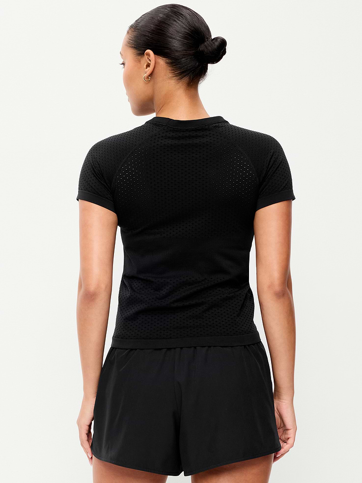 Image number 2 showing, Seamless Textured Cropped T-Shirt