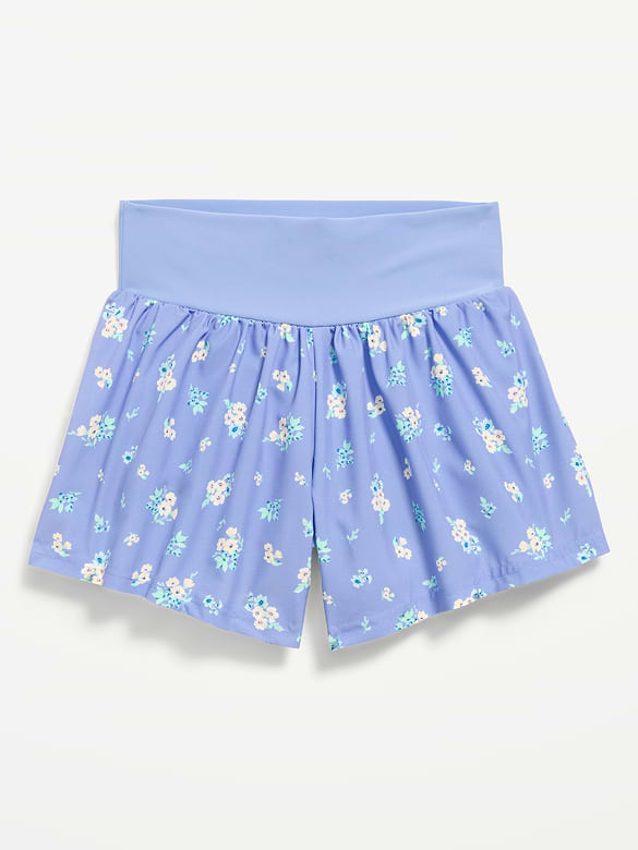 High-Waisted StretchTech Performance Shorts for Girls