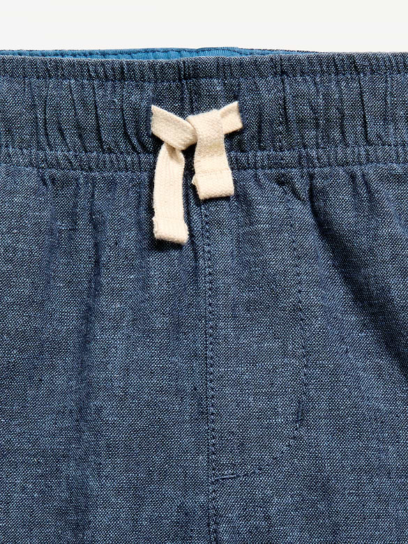 Knee Length Linen-Blend Dock Shorts for Boys