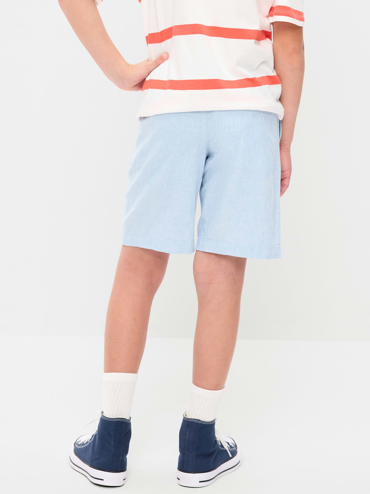 Image 2 of 5, Knee Length Linen-Blend Dock Shorts for Boys