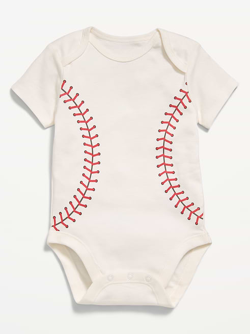 Short Short-Sleeve Unisex Graphic Bodysuit for Baby on clearance at Old Navy — 55% off