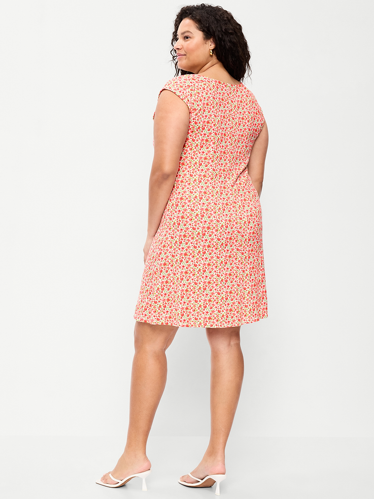 Image number 10 showing, Short-Sleeve Scoop-Neck Mini Dress