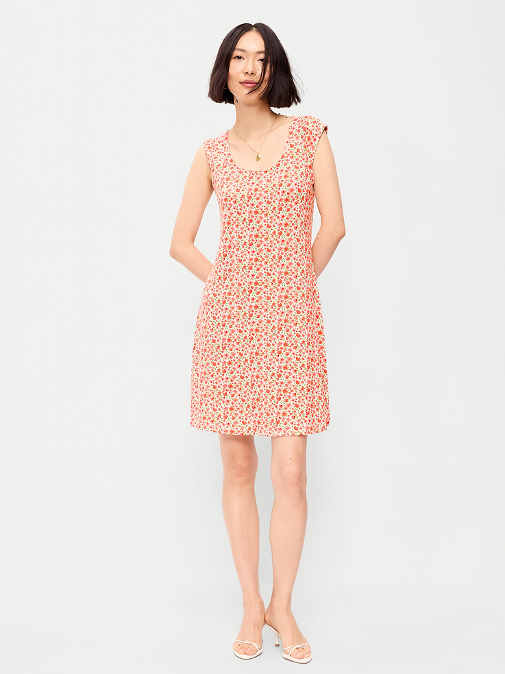 Image number 1 showing, Short-Sleeve Scoop-Neck Mini Dress