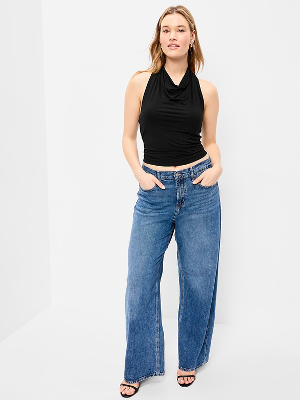 Cowl-Neck Halter Top