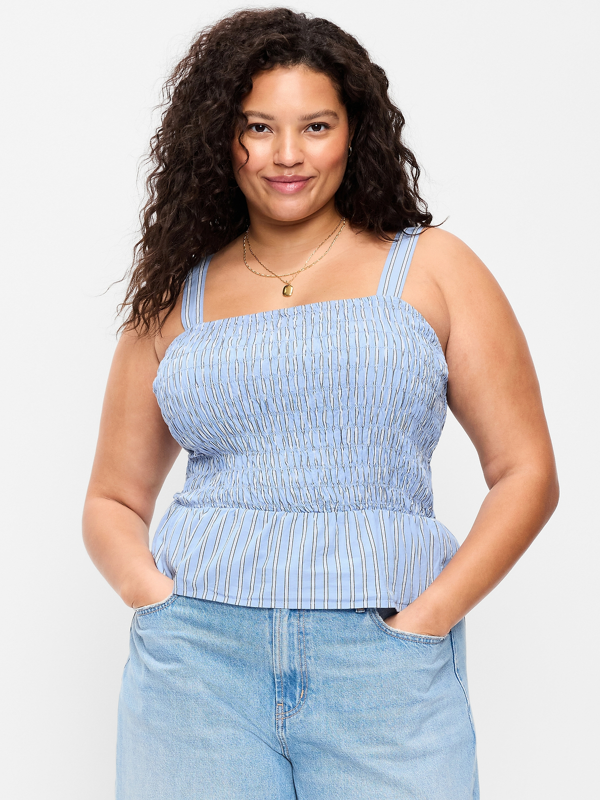 Smocked Peplum Tank Top | Old Navy