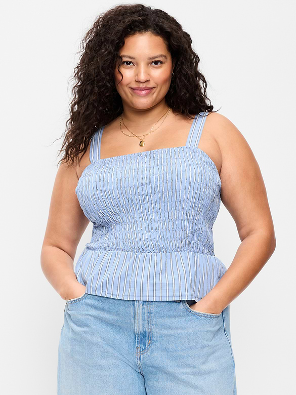 Camisole à smocks et à basque
