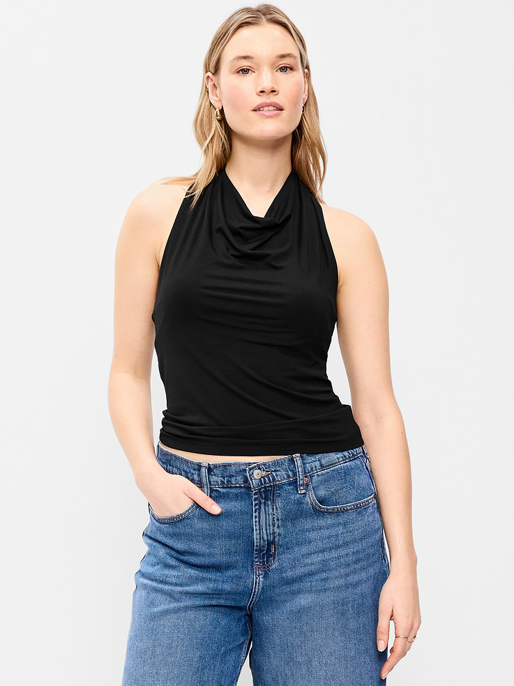 Image number 7 showing, Cowl-Neck Halter Top