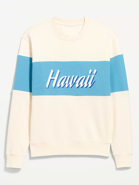 Loose Color-Block Crew-Neck Sweatshirt