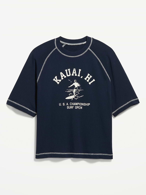 Loose Raglan Cropped Sweatshirt