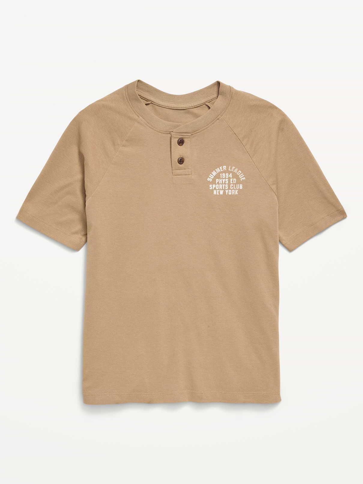 Image number 1 showing, Softest Short-Sleeve Graphic Henley T-Shirt for Boys