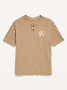 Image number 1 showing, Softest Short-Sleeve Graphic Henley T-Shirt for Boys