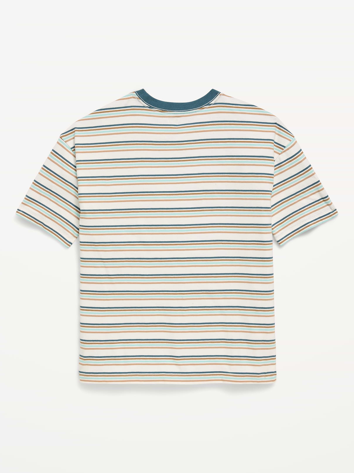 Image number 3 showing, Oversized Short-Sleeve Striped T-Shirt for Boys