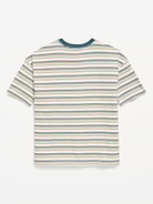 Image number 3 showing, Oversized Short-Sleeve Striped T-Shirt for Boys