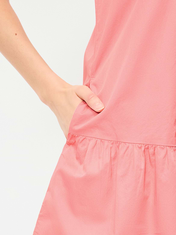 Sleeveless Drop-Waist Swing Mini Dress