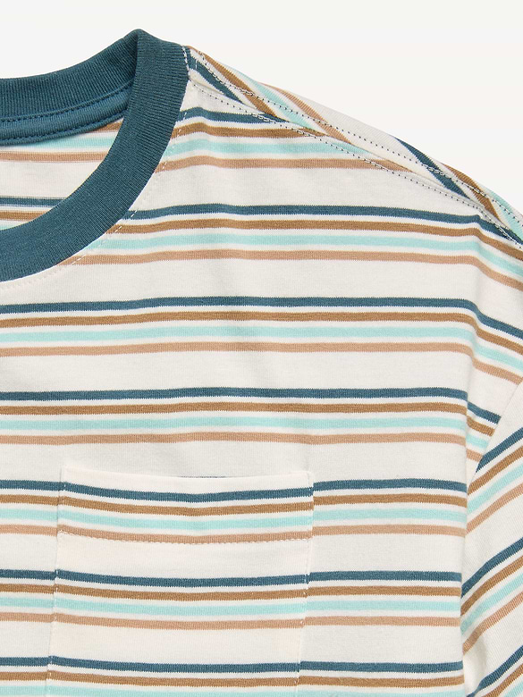 Oversized Short-Sleeve Striped T-Shirt for Boys