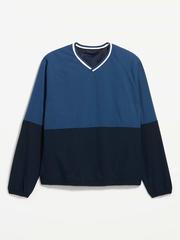 V-Neck Pullover Windbreaker