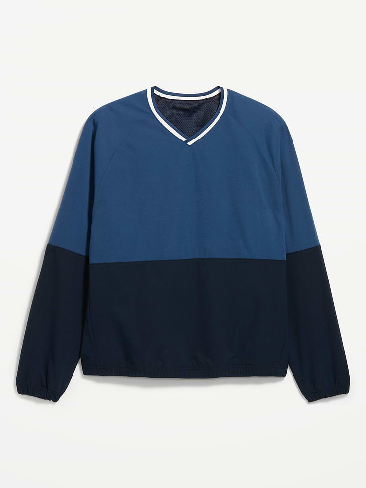 Image 4 of 4, V-Neck Pullover Windbreaker
