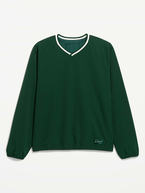 V-Neck Pullover Windbreaker
