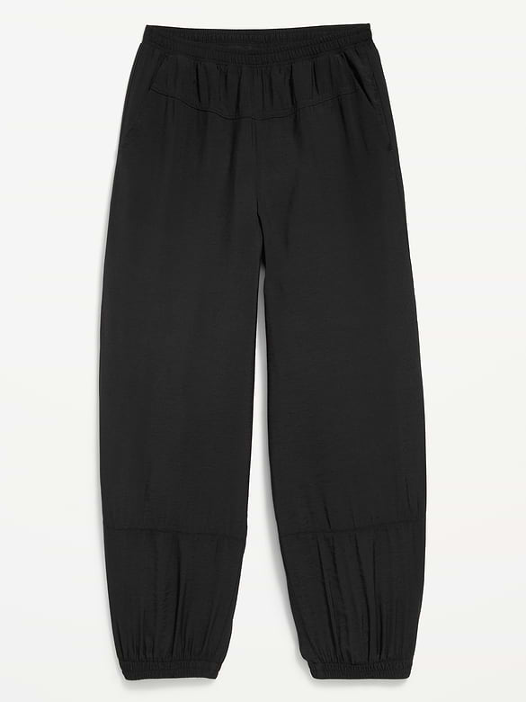 High-Waisted Crinkled Harem Pants for Girls