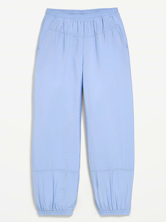 High-Waisted Crinkled Harem Pants for Girls