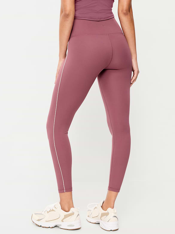 High-Waisted StudioSmooth 7/8 Side-Striped Leggings