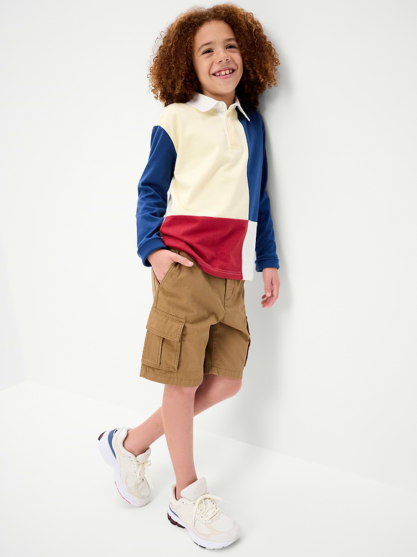 Knee Length Baggy Ripstop Cargo Shorts for Boys