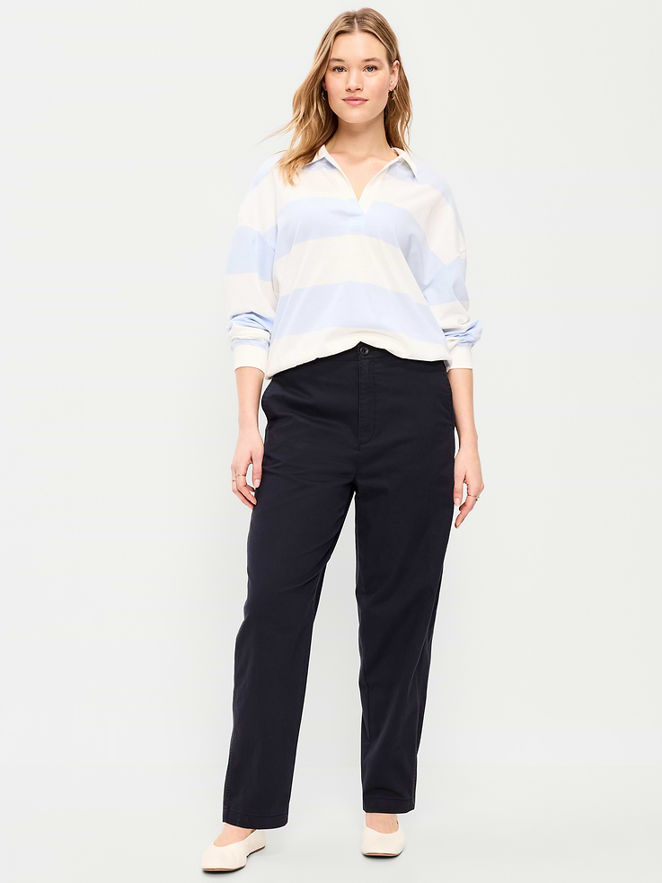 L'image numéro 5 présente Pantalon chino authentique à taille haute